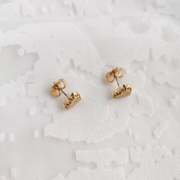Kate Spade Take Heart Gold Stud Earrings Multi Color - Picture 4 of 4